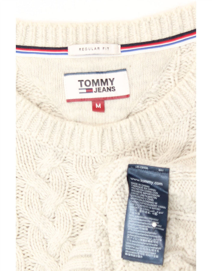 Tommy Hilfiger muški džemper s okruglim izrezom srednje bijele boje
