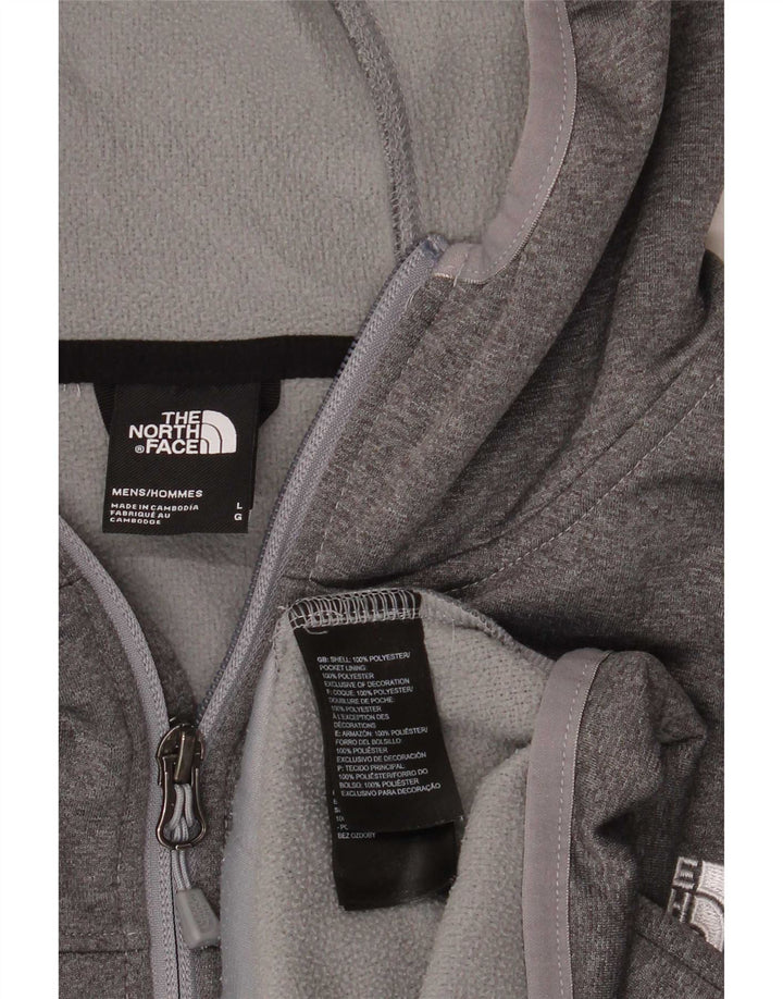 The North Face muški pulover s kapuljačom na patentni zatvarač veliki sivi poliester