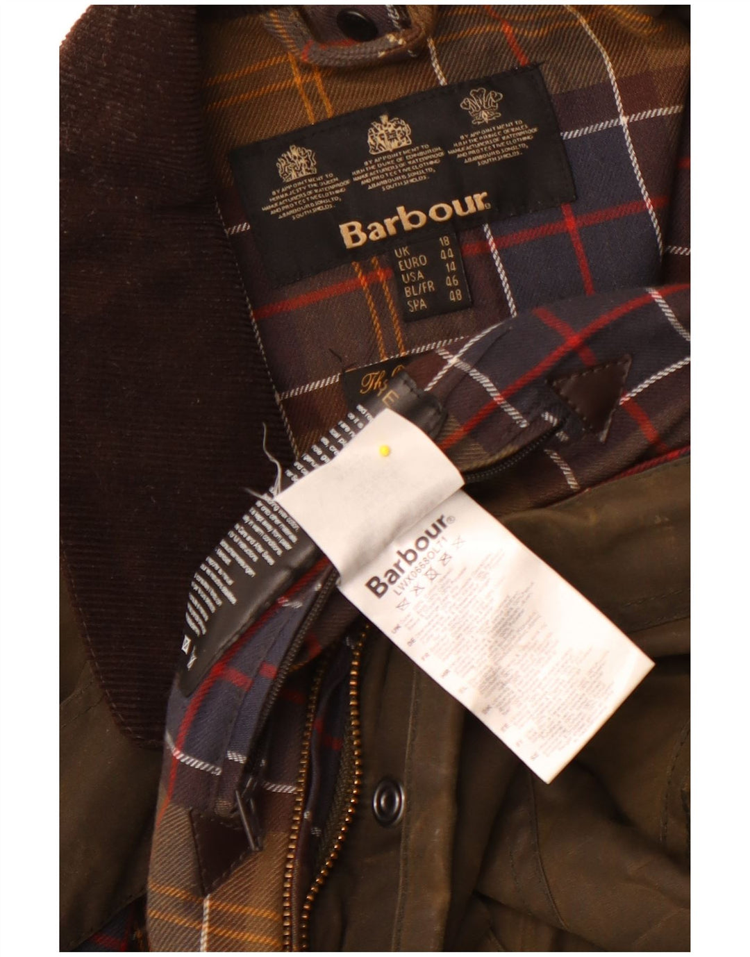 Barbour ženska jakna od voštanog pamuka UK 18 XL kaki pamuk