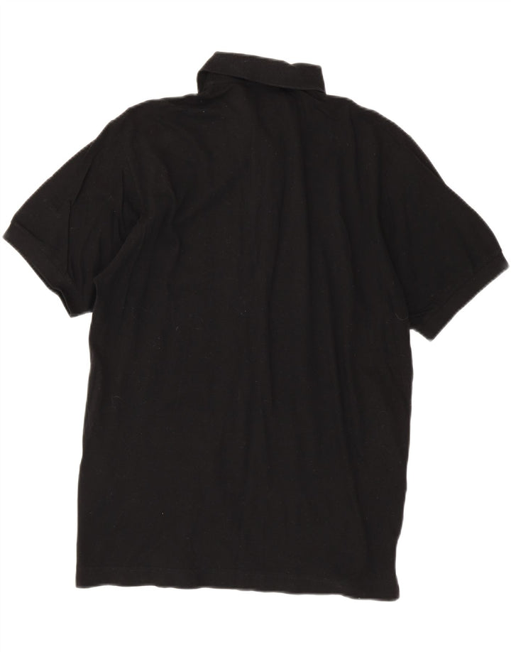 SERGIO TACCHINI Mens Polo Shirt Medium Black Cotton