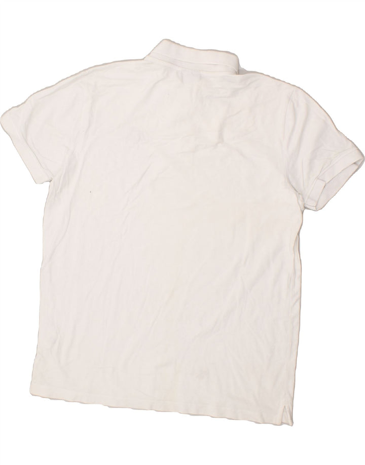 KAPPA Mens Polo Shirt XL White Cotton Vintage Kappa and Second-Hand Kappa from Messina Hembry 