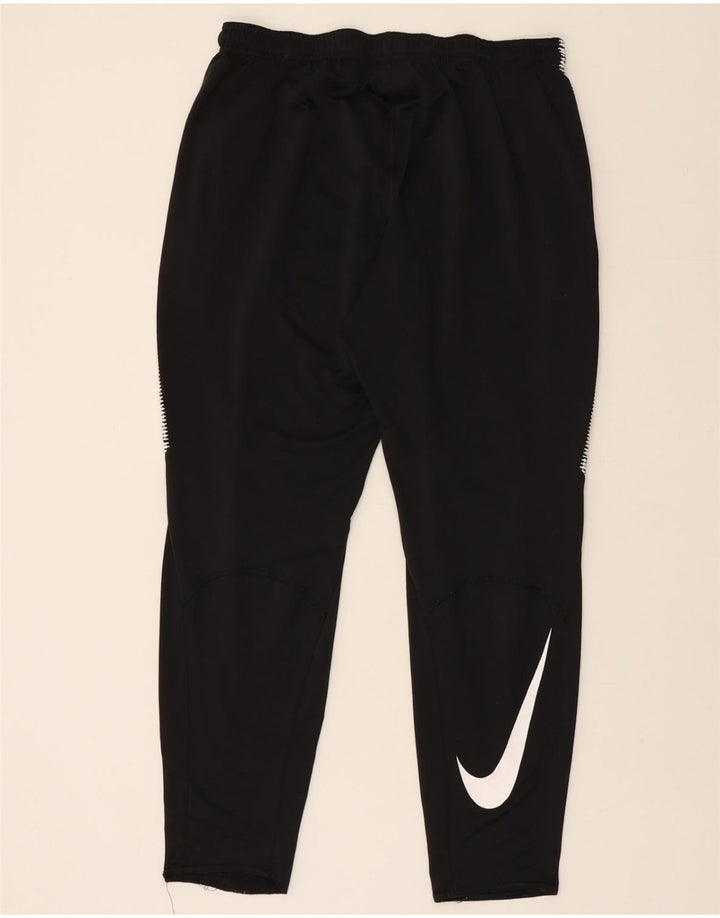 NIKE Mens Dri Fit Graphic Tracksuit Trousers Large  Black Polyester