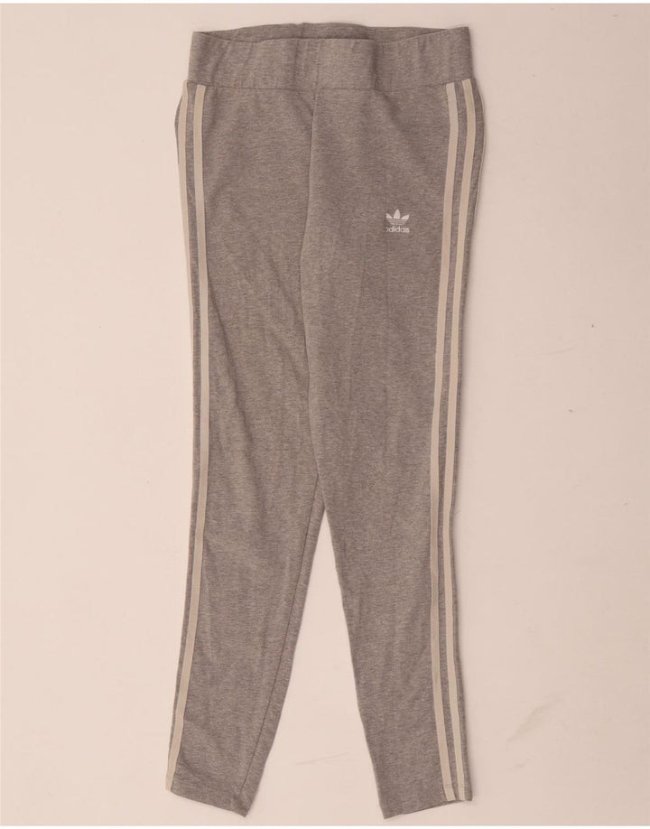 Adidas ženske tajice UK 12 pamuk srednje sive boje