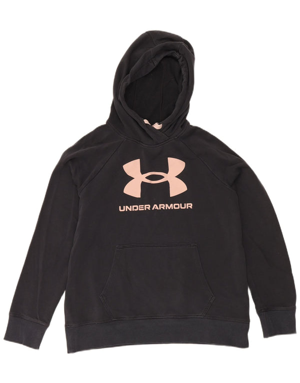 Under Armour ženska majica s kapuljačom s kapuljačom UK 14 srednje tamnoplavi pamuk