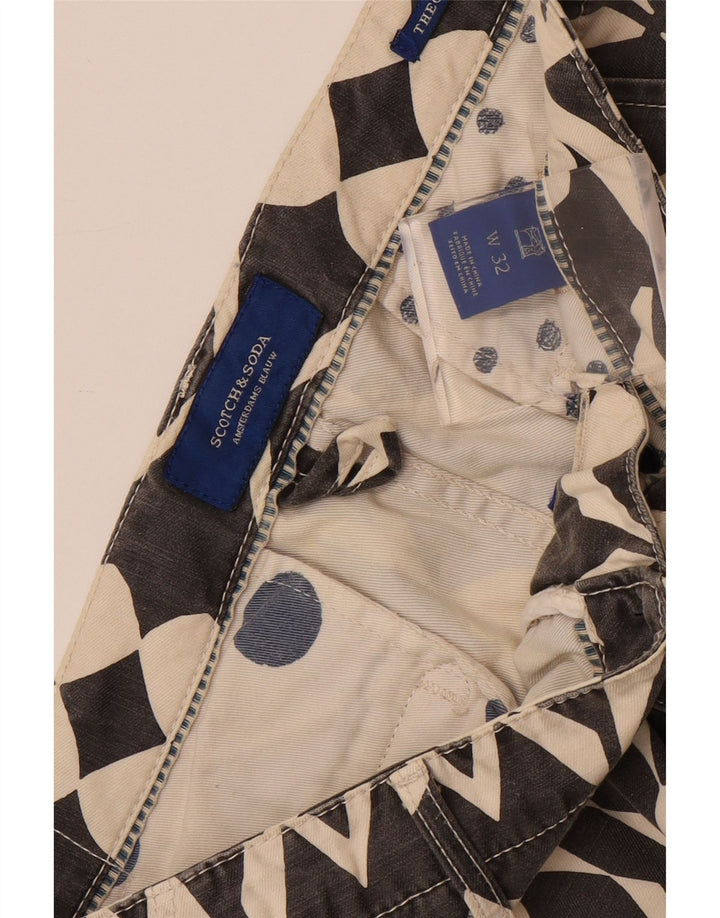 Scotch & Soda muške chino kratke hlače W32 srednje crne geometrijske boje