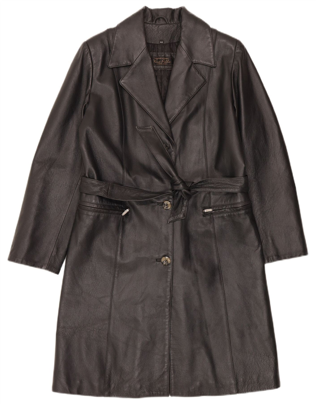 LAVORAZIONE ARTIGIANALE ženski kožni kaput IT 44 srednje crna koža