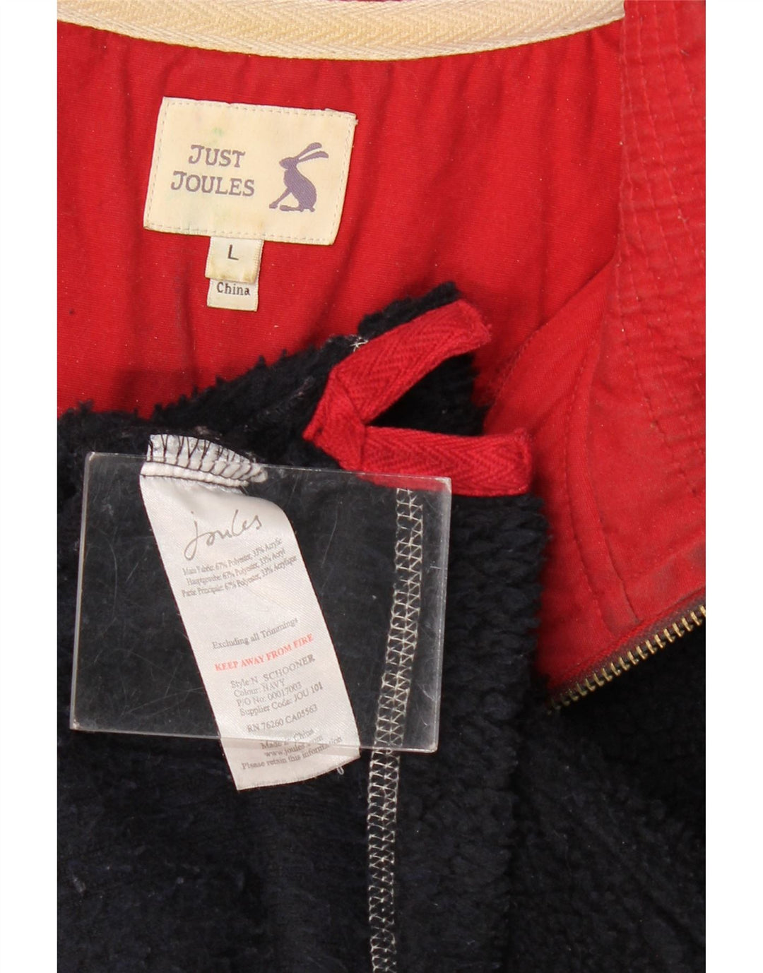 JOULES Muški džemper od flisa s patentnim izrezom, veliki crni poliester