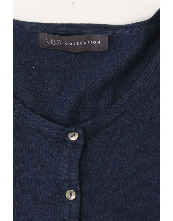 Marks & Spencer ženski kardigan pulover UK 14 Veliki tamnoplavi