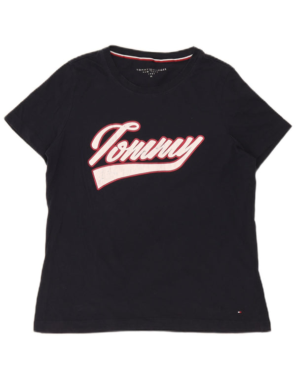Tommy Hilfiger Ženska majica kratkih rukava s grafičkim motivima UK 14 srednje tamnoplavi pamuk