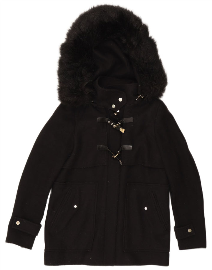 Zara ženska bomber jakna s kapuljačom UK 14 srednji crni poliester