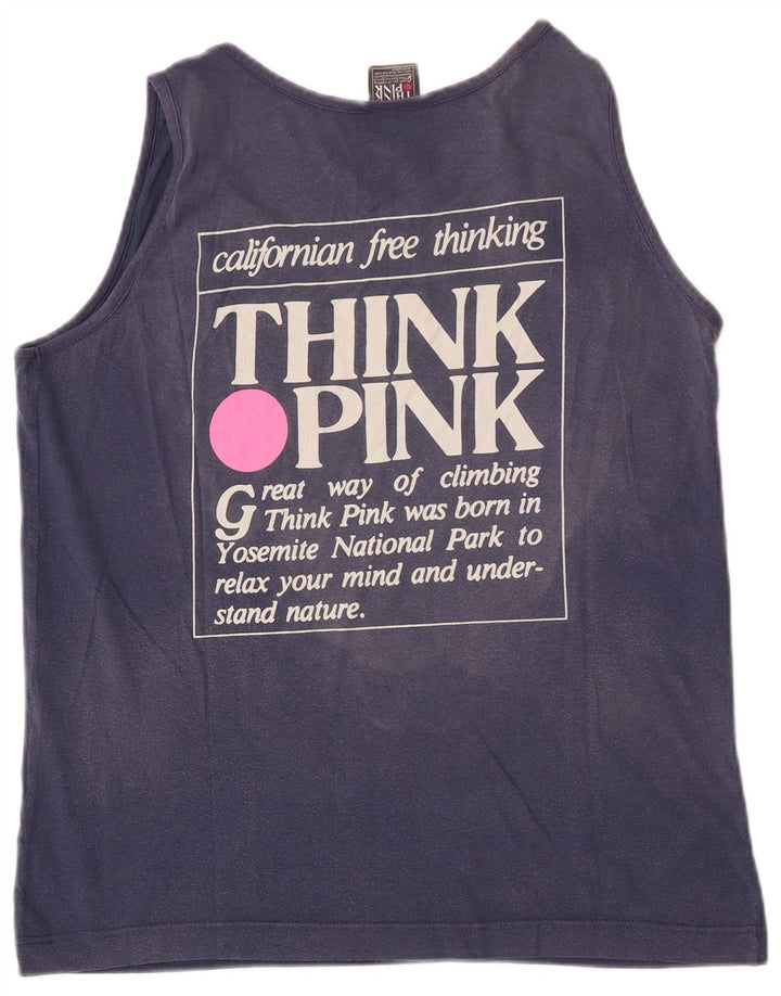 Think Pink muški grafički gornji dio prsluka Mali tamnoplavi pamuk