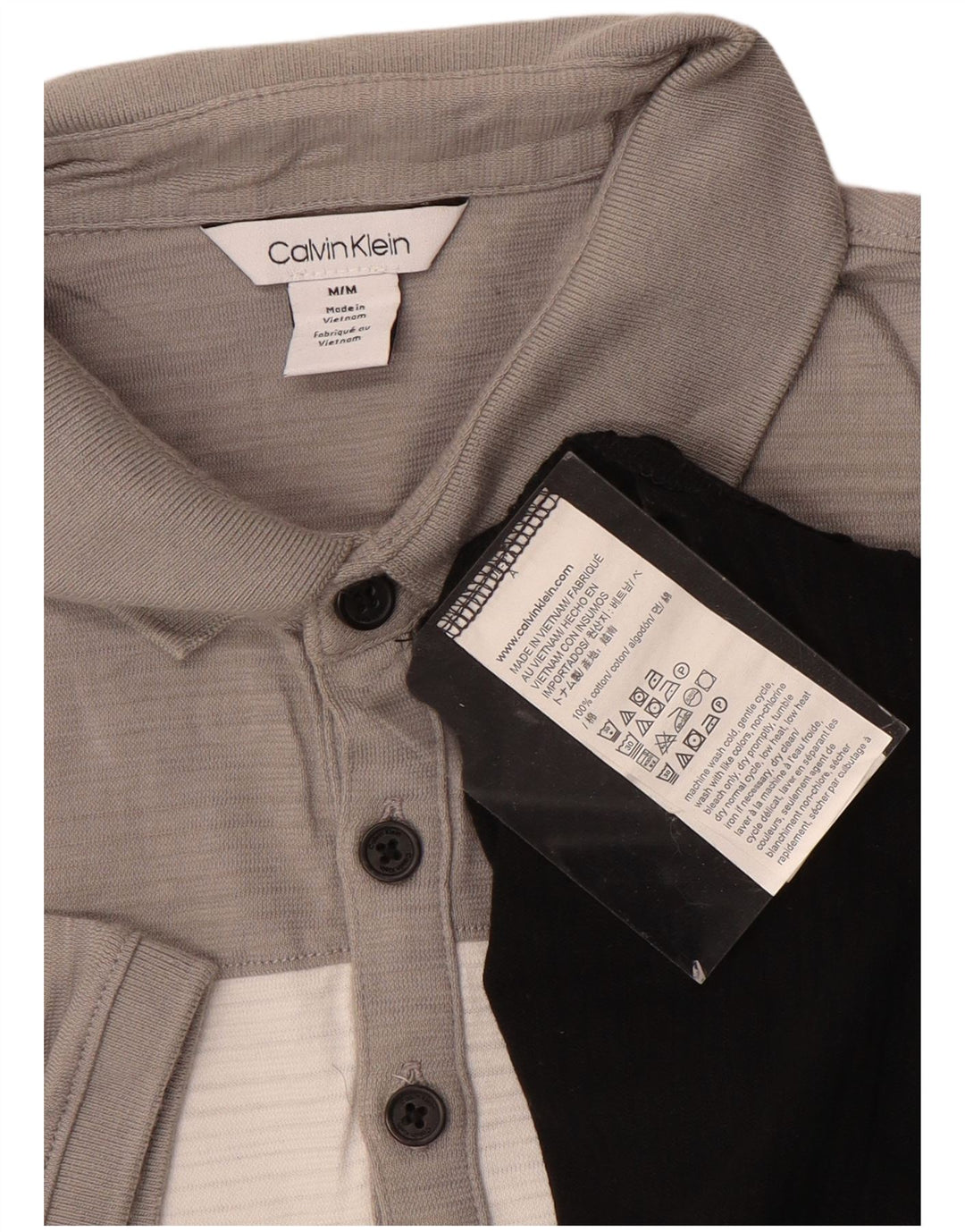 CALVIN KLEIN Muška polo majica srednje crne boje, pamuk