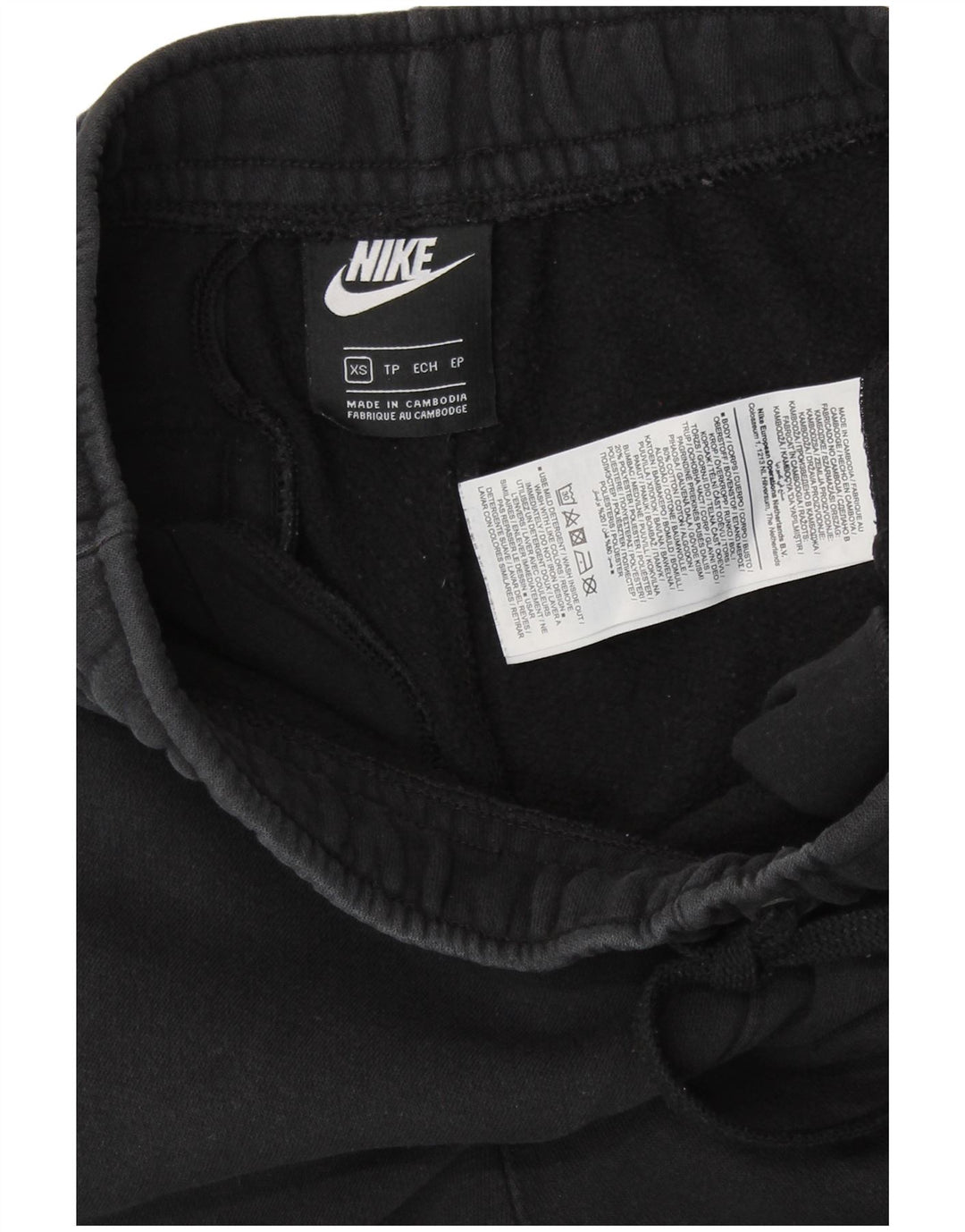 NIKE Ženska trenirka Swoosh Graphic Hlače Joggers UK 6 XS crna