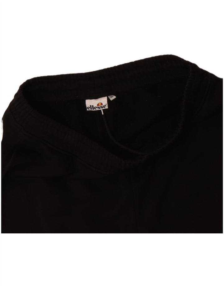 ELLESSE Ženske trenirke Hlače UK 14 Srednje crni pamuk