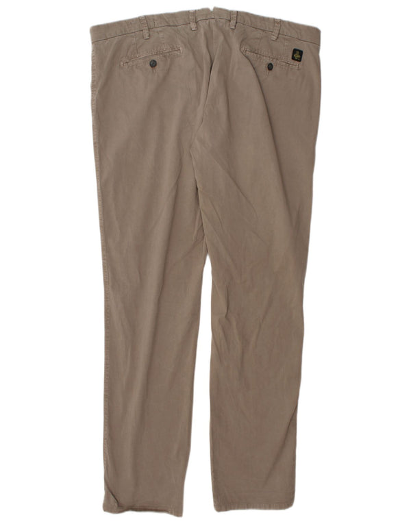 Refrigiwear Mens Slim Chino Trousers W44 L33 Beige Cotton