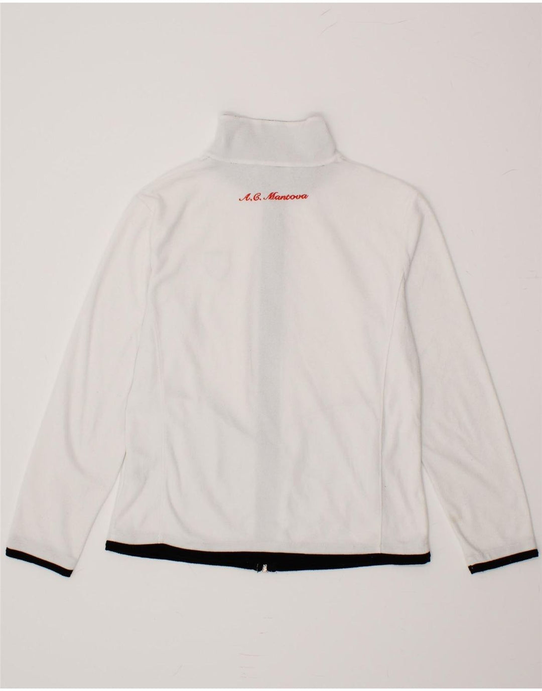DIADORA Womens Fleece Jacket UK 14 Medium White Polyester Vintage Diadora and Second-Hand Diadora from Messina Hembry 