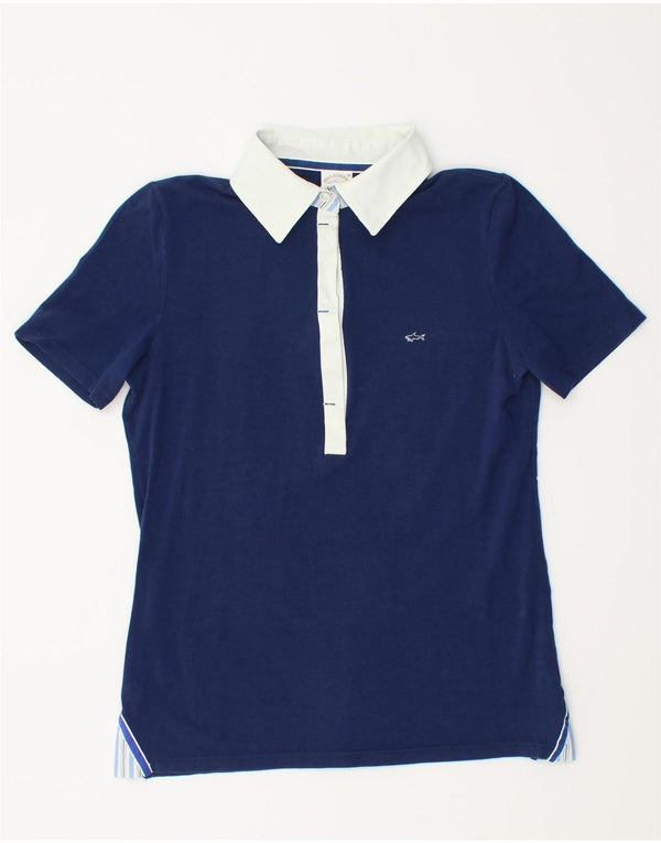 Paul & Shark ženska polo majica UK 12 Srednji tamnoplavi pamuk u blokovima boja