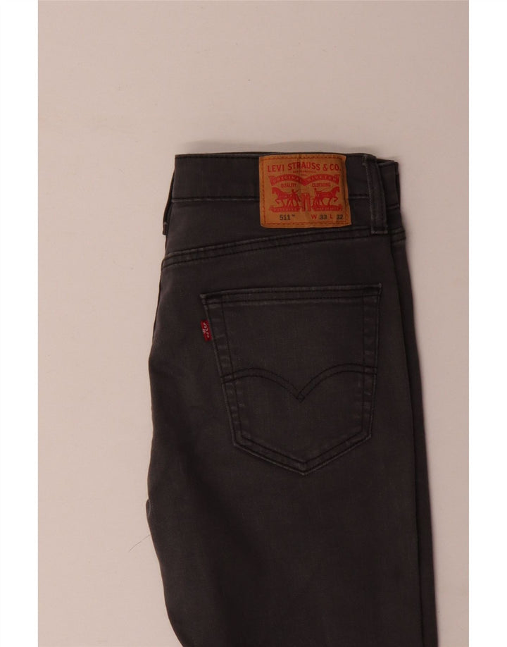 Levi's muške 511 uske traperice W33 L32 sivi pamuk
