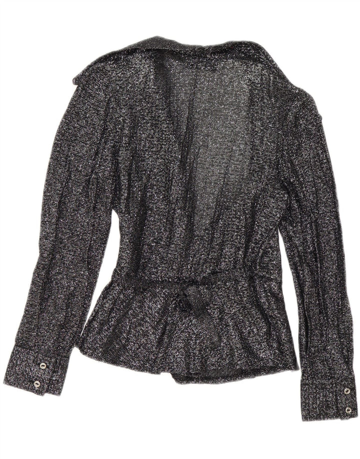 Vintage ženska bluza-košulja EU 38 srednje crna s flekama