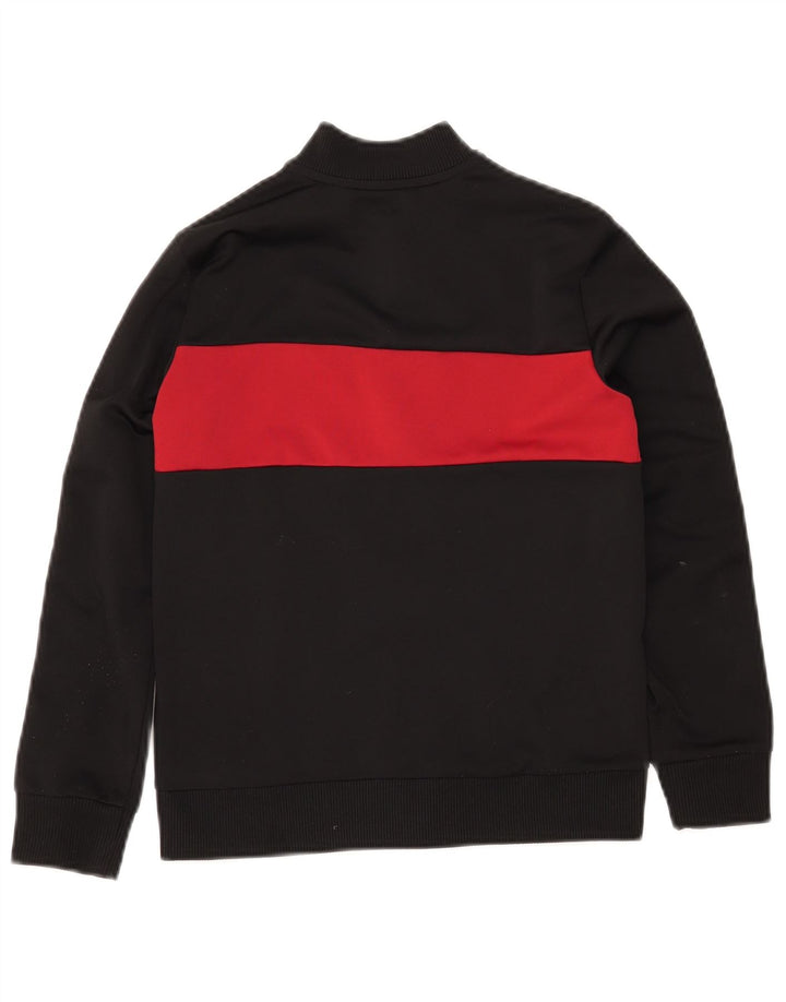 Gornja jakna trenirke ADIDAS za dječake 9-10 godina, crni poliester u boji