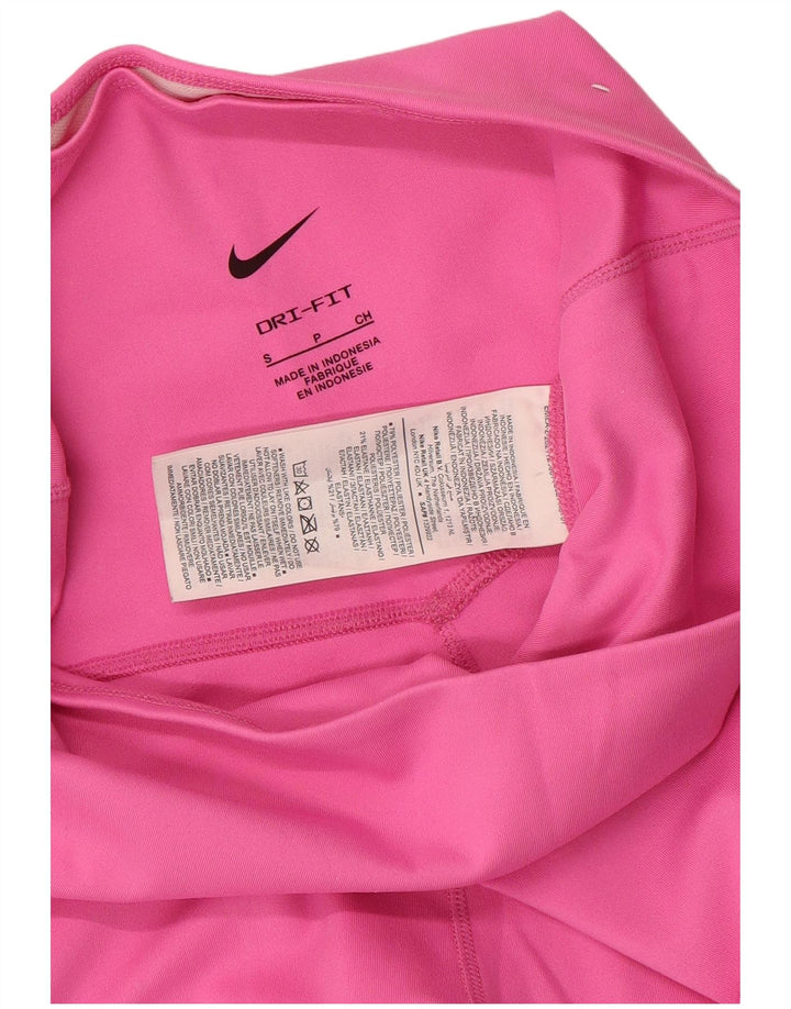 Nike Ženske Dri Fit Sportske Kratke Hlače UK 8 Mali Ružičasti Poliester