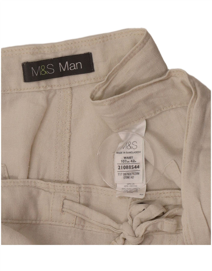 Marks & Spencer muške chino kratke hlače W42 2XL bež lan