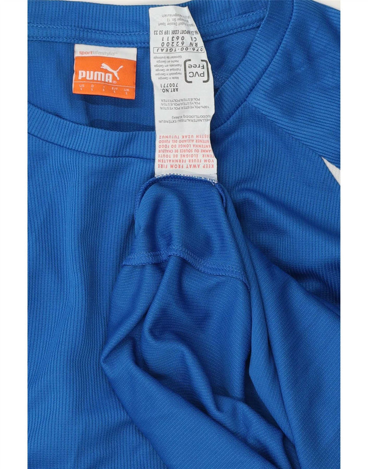 Puma muška majica dugih rukava s velikim plavim prugama od poliestera