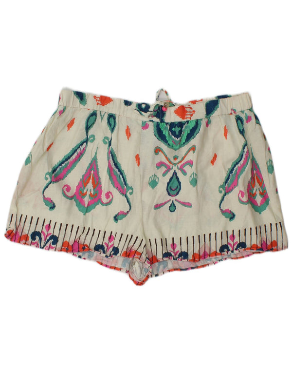 Zara ženske vruće hlačice 2XL W38 bijelo ikat laneno rublje