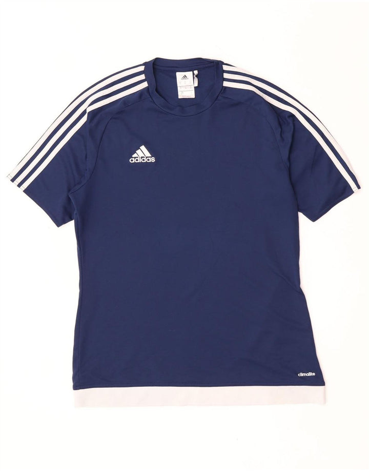 Adidas muška Climalite majica kratkih rukava Medium tamnoplavi Colourblock Poliester