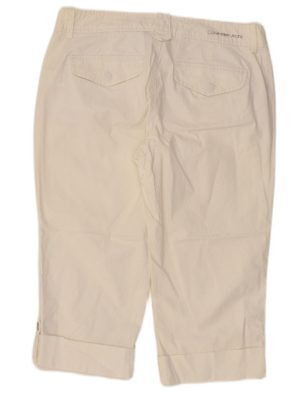 CALVIN KLEIN Ženske uske Capri hlače US 12 Large W34 L19 Off White