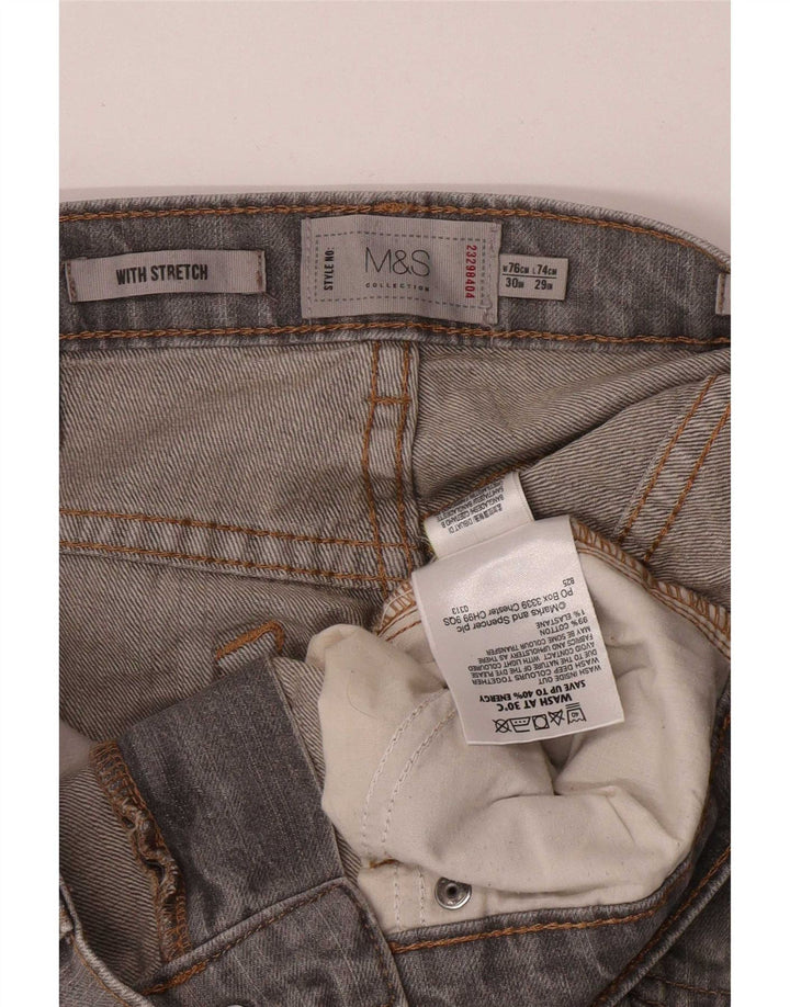 Marks & Spencer ženske ravne traperice W30 L29 sivi pamuk