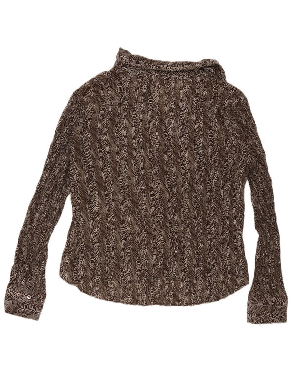 Marks & Spencer ženska košulja bluza UK 18 XL smeđa geometrijski poliester