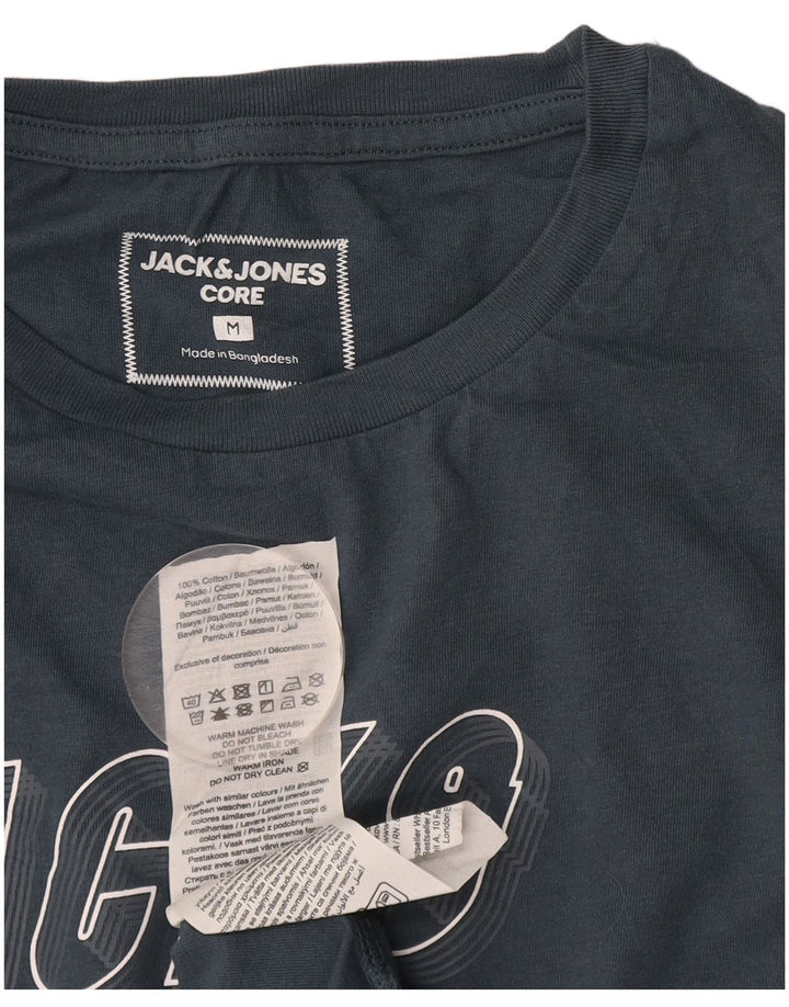 JACK & JONES Muška majica kratkih rukava s grafičkim motivima Srednji tamnoplavi pamuk