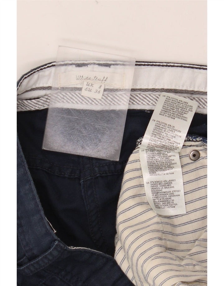 WHITE STUFF Ženske ležerne kratke hlače UK 8 male W32 tamnoplavi pamuk