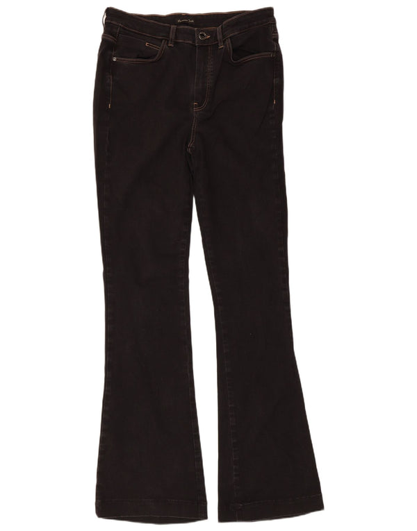 MASSIMO DUTTI Ženske bootcut traperice EU 42 Large W32 L32 Crni pamuk