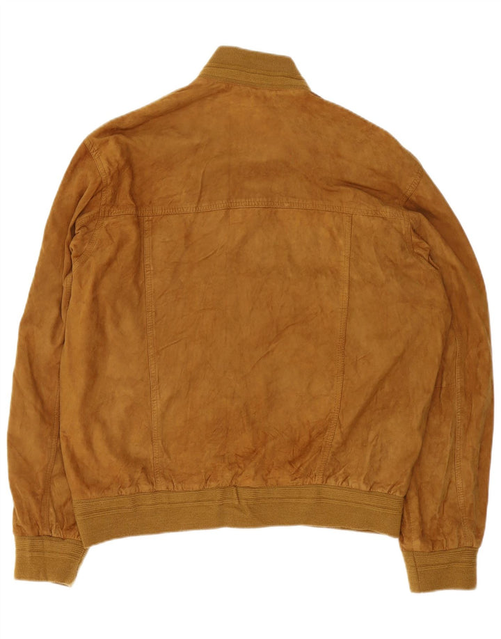 Vintage muška bomber jakna od brušene kože IT 54 2XL smeđa koža
