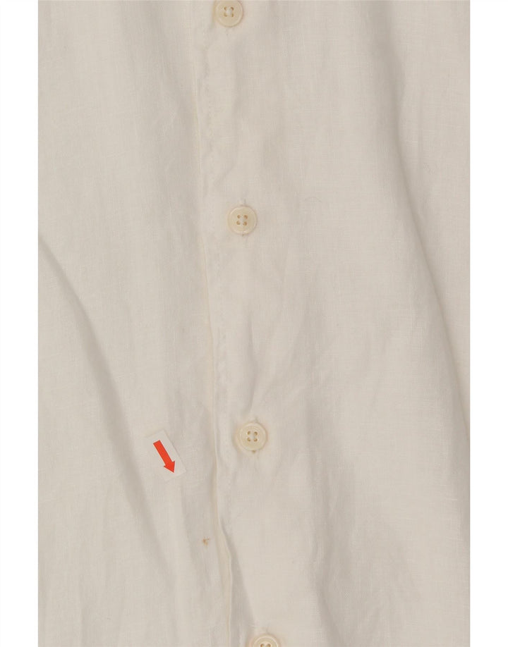 TIMBERLAND Mens Slim Fit Short Sleeve Shirt Medium White Vintage Timberland and Second-Hand Timberland from Messina Hembry 