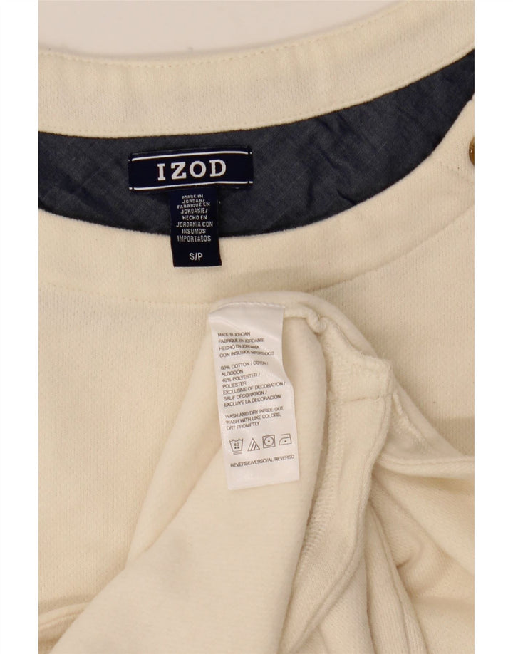 Izod Ženska majica dugih rukava UK 10 Mali bijeli pamuk