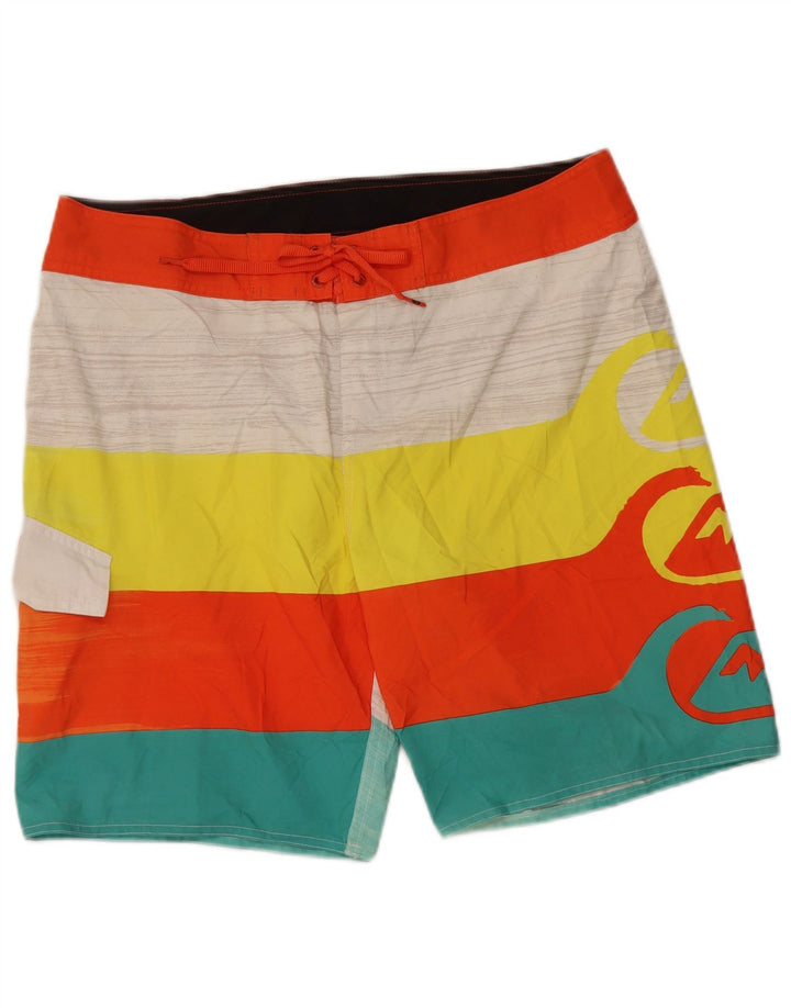 Quiksilver muške kratke hlače za kupanje s grafičkim motivima, velike raznobojne pruge