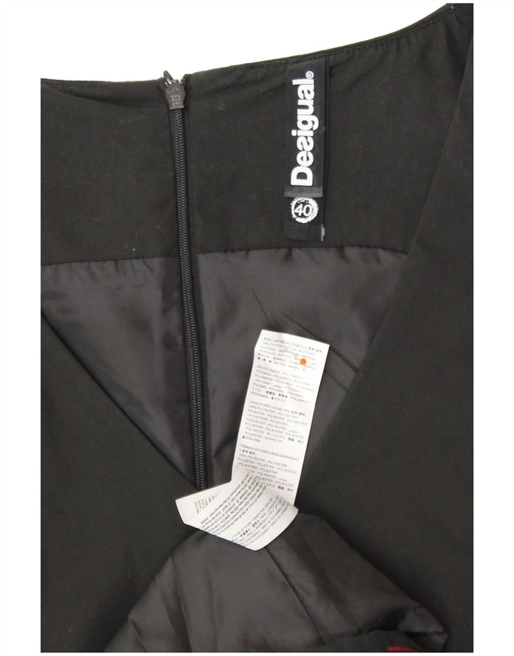 DESIGUAL ženska plašt haljina bez rukava EU 40 Srednje crni cvjetni pamuk