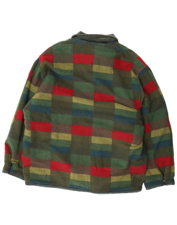 Vintage muška reverzibilna jakna UK 44 2XL Zeleni karirani