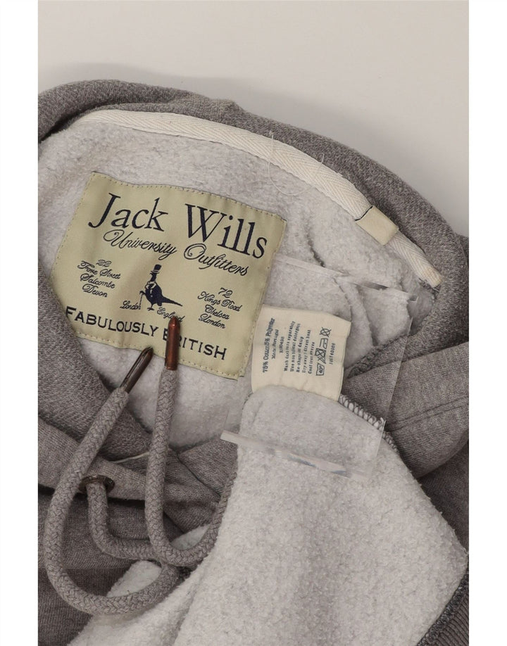 JACK WILLS Mens Hoodie Jumper Medium Grey Cotton Vintage Jack Wills and Second-Hand Jack Wills from Messina Hembry 