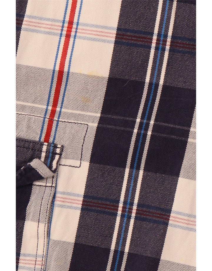 CREW ODJEĆA Muške Cargo kratke hlače srednje veličine W32 tamnoplavi karirani pamuk