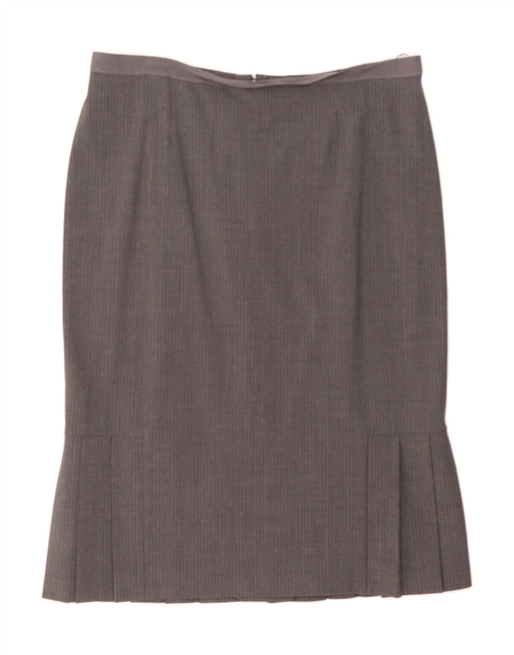 VINTAGE Womens Trumpet Skirt W32 Large Grey Vintage Vintage and Second-Hand Vintage from Messina Hembry 