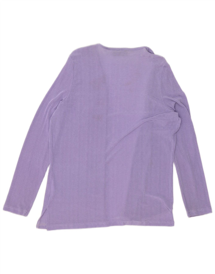 SERGIO TACCHINI Womens Cardigan Top UK 14 Medium Purple Polyester