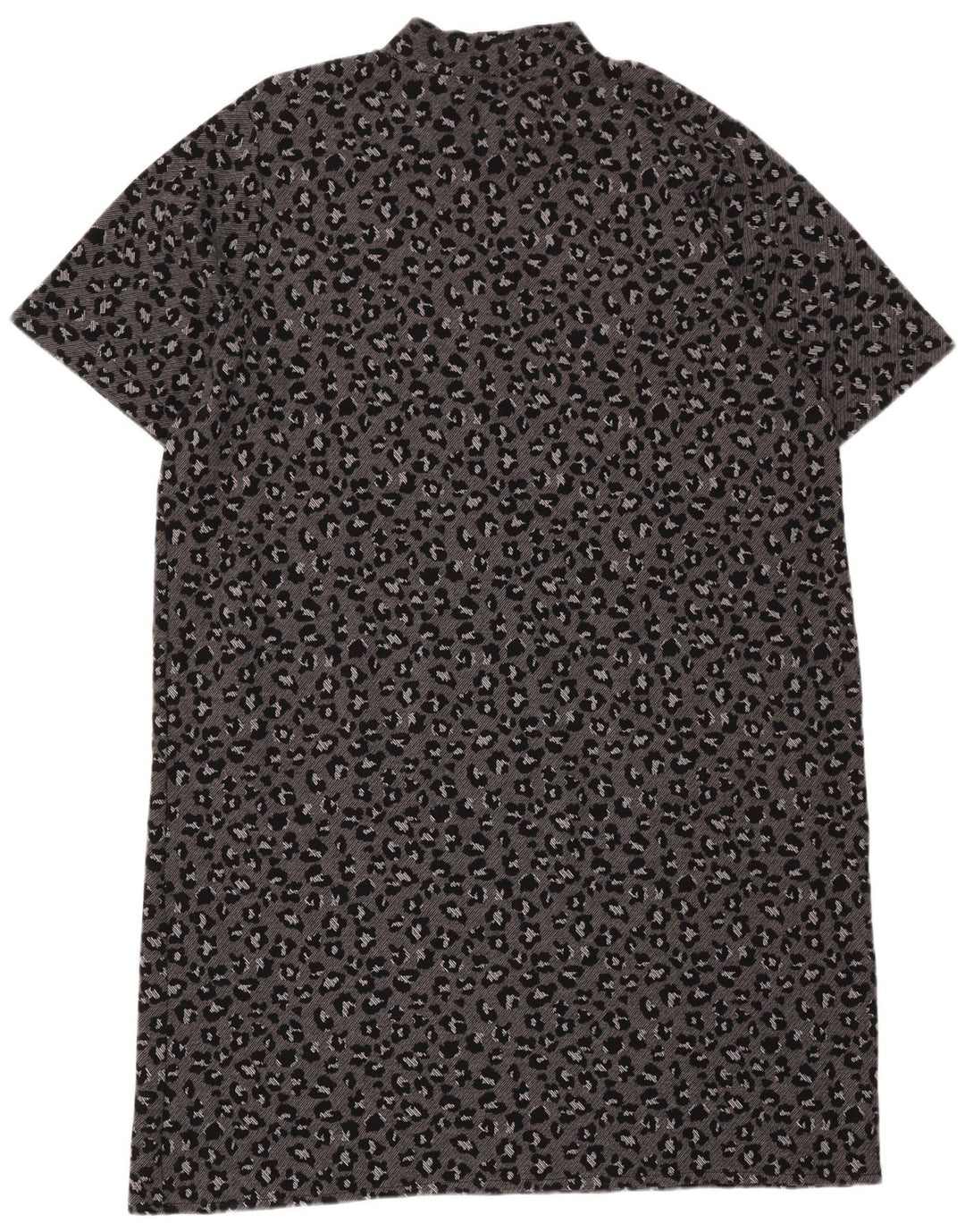 MARKS & SPENCER Womens Basic Dress UK 24 4XL  Grey Animal Print Cotton