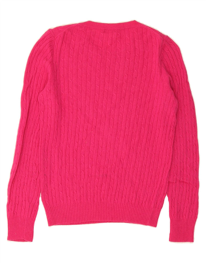 J. CREW Womens Boat Neck Jumper Sweater UK 12 Medium Pink Wool Vintage J. Crew and Second-Hand J. Crew from Messina Hembry 