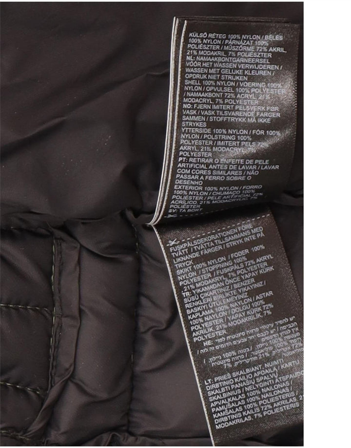 Superdry ženska podstavljena jakna s kapuljačom UK 8 Mali zeleni najlon
