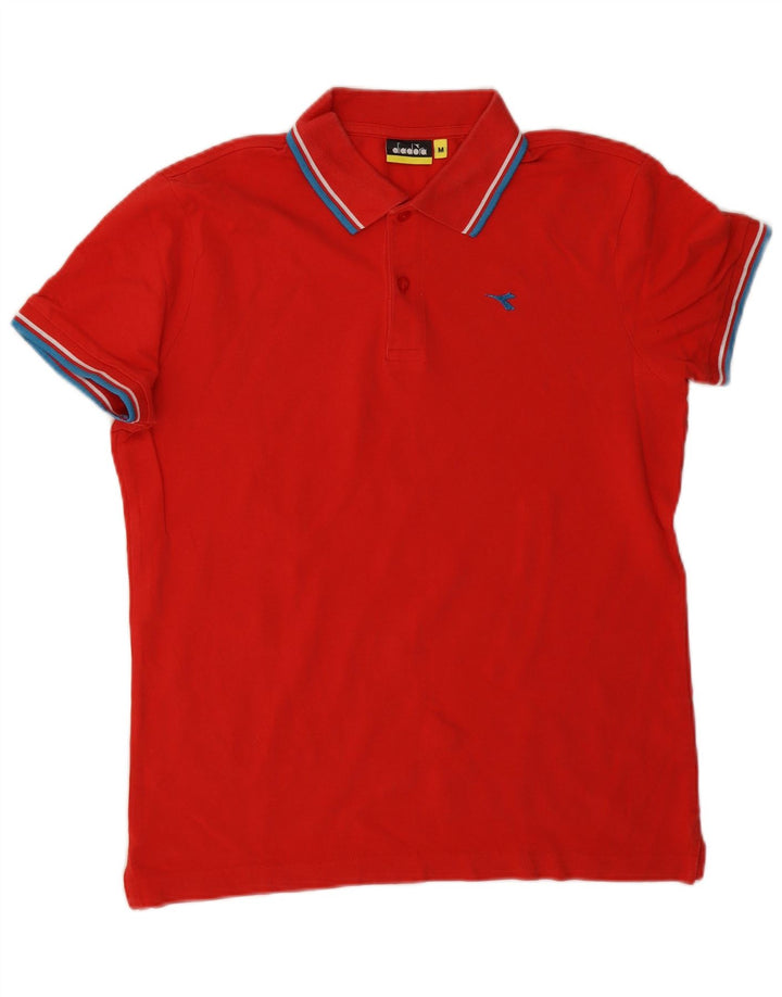 DIADORA muška polo majica srednje crvene pruge, pamuk