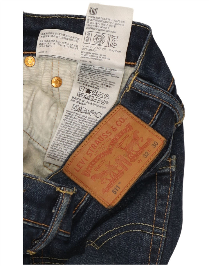 Levi's ženske 511 uske traperice W32 L30 tamnoplavi pamuk